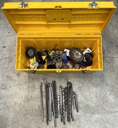 Drill Bits Bundle & Large Yellow Toolbox & Contents - (TBL3)
