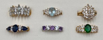 Vintage Ladies' Cocktail Rings - All Size 5 (J43)