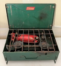 Vintage Coleman Two Burner Gas Camping Stove Grill
