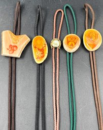 Lot Of 5 Bolo Ties