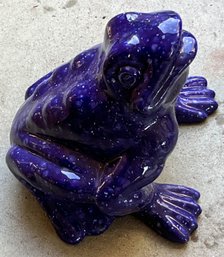 Unique Purple Ceramic Garden Frog