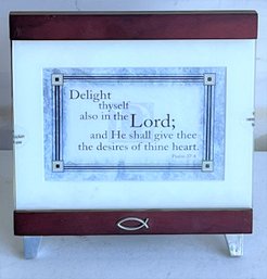 Wooden Inspirational Religious Desk/Table Decoration - PSALM 37:4