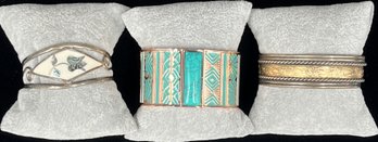 Cuff Style Bracelets - Including Copper, Turquoise & Sterling Silver #102