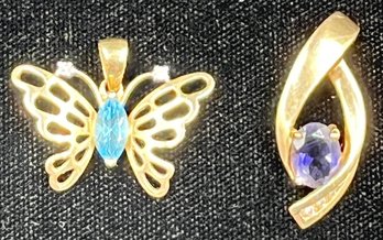 10KT Gold Pendants With Diamonds &  Other Gemstones #105