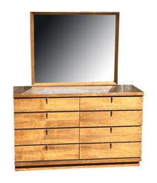 Vintage 8 Drawer Dresser & Mirror