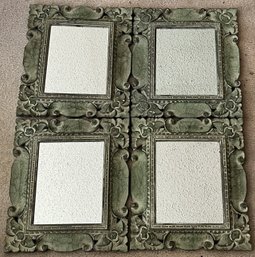 Lot Of 4 Ornate Wood Mirrors #M6 - (D)