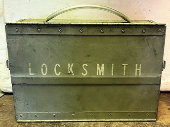 LOCKSMITH Metal Case Filled With Locksmith Supplies/Tools