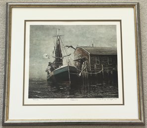 Wood Framed 'Rebecca' Signed & Numbered Lithograph Hand Water Colored By R. Doyle - (FR)