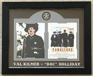 'DOC' Holiday-Val Kilmer - Authenticated Sherif's Badge Worn In Movie Signed By Val Kilmer