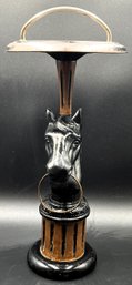 Vintage Horse Head Standing Ashtray - (A1)