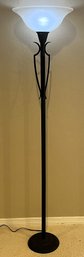 Glass Shade Metal Floor Lamp - (BU)