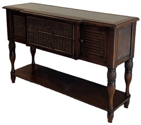 Palm Springs Rattan & Garden Classic Wood & Rattan Sideboard - (G)