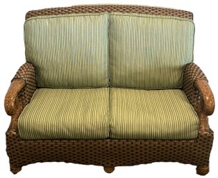 Tommy Bahama Weathered Resin Wicker Loveseat - (G)