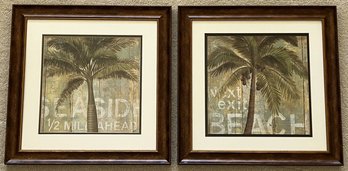 2 Palm Tree Wall Decor Prints - (FR)