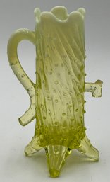 Vintage Uranium Glass Town Pump - (HC)