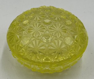 Vintage Uranium Lidded Trinket Dish - (HC)