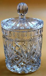 Vintage Crystal Cut Covered Trinket Jar