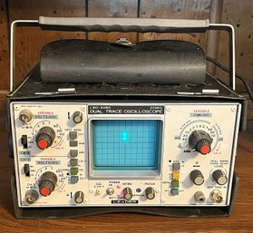 Leader Dual Trace Oscilloscope (Model #LBO-308S) With Leather Case - Made In Japan