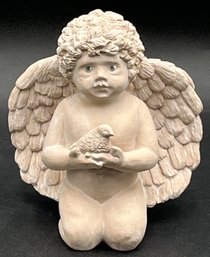 Ceramic Angel Holding Dove - (K7)