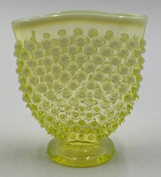 Vintage Uranium Hobnail Vase - (HC)