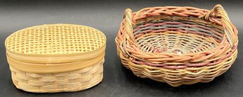 2 Small Wicker Basket - (K15)