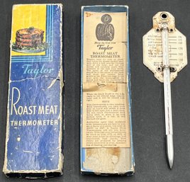 Vintage TAYLOR Meat Thermometer In Original Box - (K15)