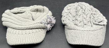 2 BYOS Winter Warm Knit Visor Hats - (K16)