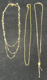 Gold Tone Necklace Bundle #213