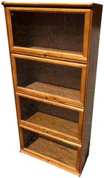 Wood Barrister Style Bookcase / Cabinet (1 0F 2) - (C1)