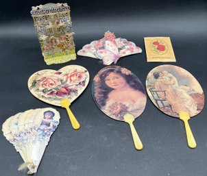 Vintage Card & Fans Ephemera - (B1)