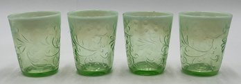 Lot Of 4 Vintage Green Cups - (HC)