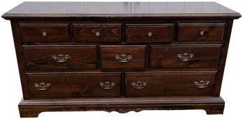 Vintage Wood 9 Drawer Dresser - (C1)