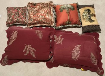 Lot Of 6 Decorative Pillows - (G)