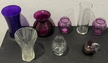 Lot Of Glass Vases - (BU)