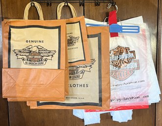 Large Collection Of Harley-Davidson Gift Bags, Plastic & Paper - (B1)