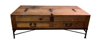 Rustic Wood Storage Coffee Table