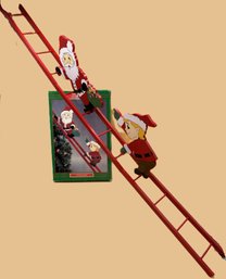 House Of Lloyd Christmas 'Up The Ladder' Wood Decoration - (B4)