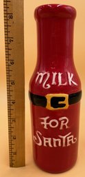 Ceramic 'Milk For Santa' Bottle - (B4)