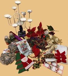 Large Christmas Crafts Bundle With Painted Candelabra - (B6)