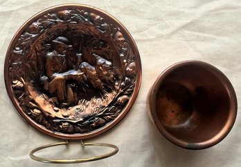 Copper Plate & Bowl Wall Hanging - (HC)