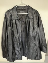 Jaclyn Smith Classics Black Leather Jacket