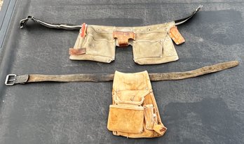 Lot Of 2 Vintage Tool Belts Rooster & Aveion Leather