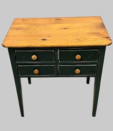 Vintage 4 Drawer Wood End Table (2 Of 2)