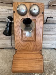 Vintage Hand Crank Telephone - (L)