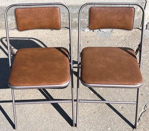 2 Vintage Samsonite Folding Chairs