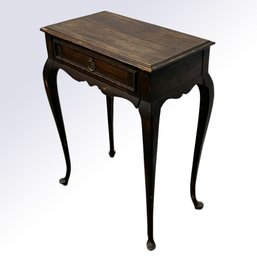 Antique Mahogany Wood Single Drawer Occasional Table - 1920