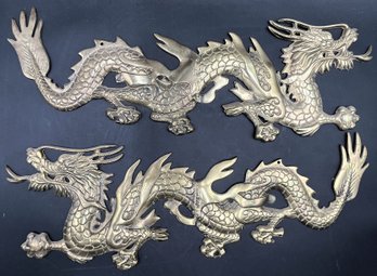 Wall Mounted Brass Dragons #1 - (B1)