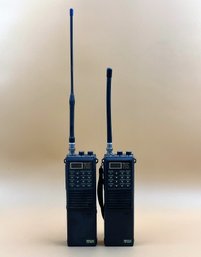 Lot Of 2 - ICOM IC-02AT VHF FM Transceiver Vintage Portable Hand-Held Ham Radios