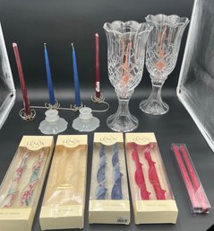 Gorgeous Cut Crystal Candle Holders, Lenox Candles & More (CNB1)
