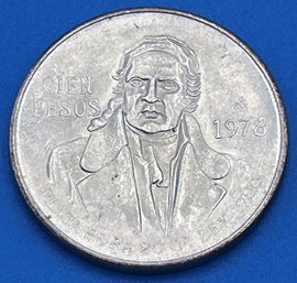 Mexico 100 Peso Silver Coin Morelos 1978 - 72 Percent Silver - 1 Of 5
